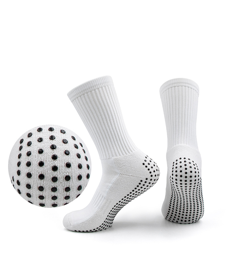 Skotillbehör Fotbollsstrumpor Helhandflata Glue Dot Stötdämpande Träningsstrumpor Handduksbotten Svettabsorbering Andningsbara Mid Tube Sportstrumpor_voghion.com