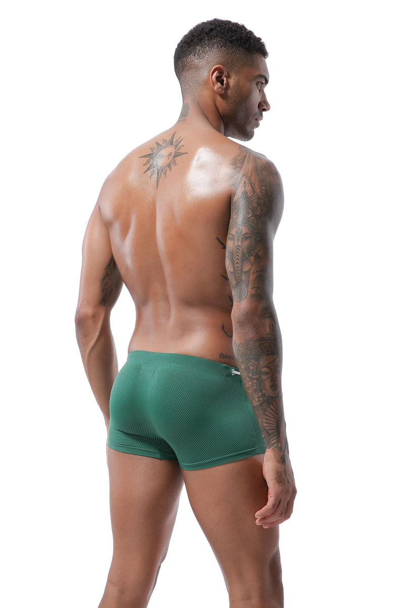 Men's Flat-angle Swimming Trunks, Low-waist Nylon Beach Trunks, Hot Spring Swimming Trunks, Lace-up, Summer_voghion.com