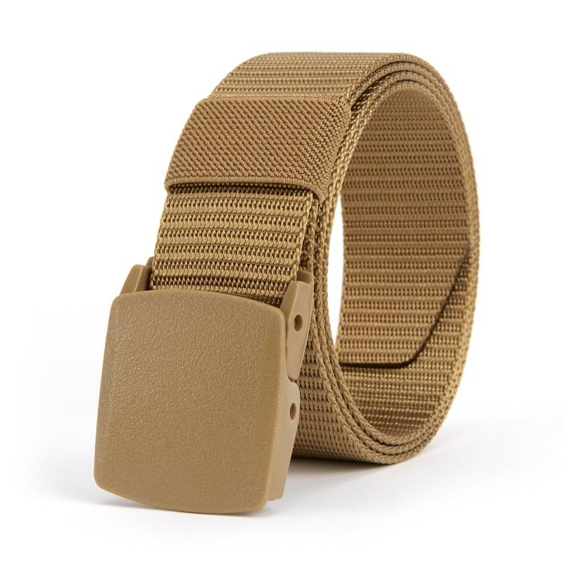 Men's Nylon Belt With Plastic Buckle, Anti Allergic, Student Military Training Belt, Versatile Outdoor Tactical Canvas Belt_voghion.com
