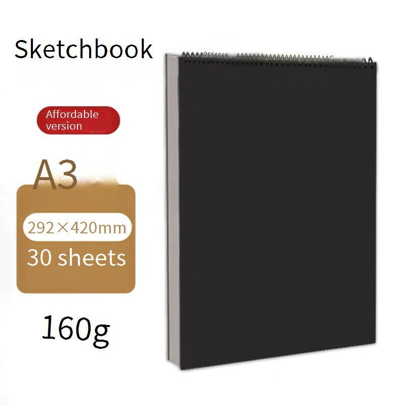 Premium Sketchbook For Artists - A4 Thick Paper Drawing Pad, 30 Sheets Blank Sketch Book For Pencil, Charcoal, Colored Pencils & More_voghion.com
