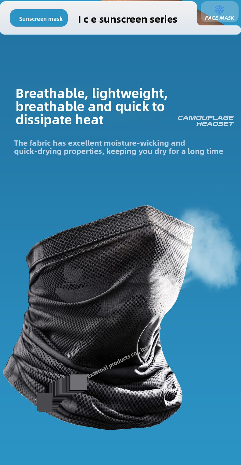 UPF50+ Ice Silk Sonnenschutz Herren Outdoor Radfahren Angeln Ohr Hängende Sonnenschutz Gesichtsschutz Atmungsaktive Maske_voghion.com