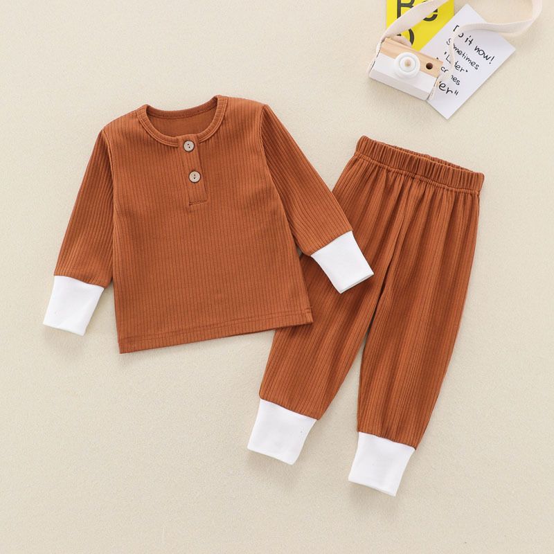 Ropa para niños Ropa de otoño para niños Ropa para el hogar Trajes de rayas para niños Ropa para niños Ropa de otoño para bebés_voghion.com