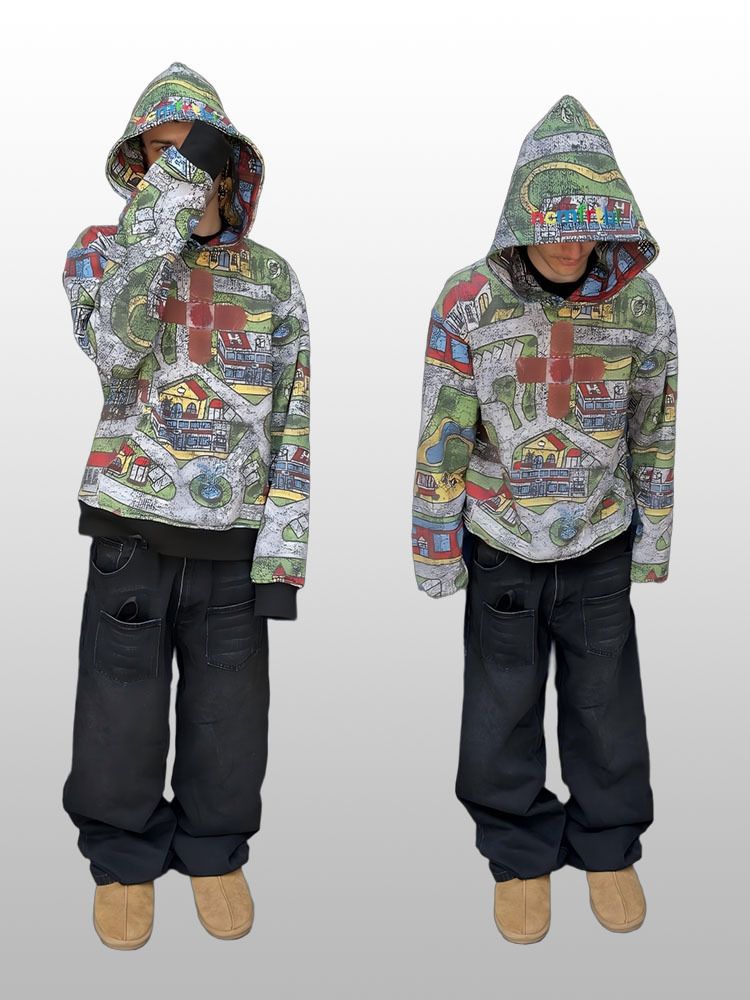 Felpa con cappuccio casual da strada, nuova moda, stile 2025_voghion.com