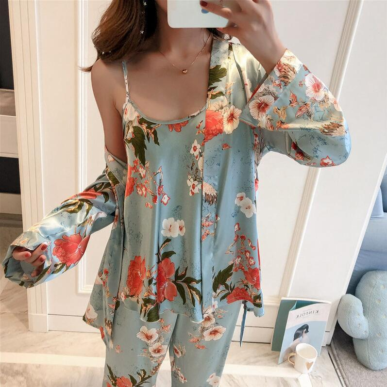 Vêtements de maison Sexy pour femmes, ensemble deux pièces, pyjama en dentelle confortable, ensemble trois pièces pour femmes_voghion.com