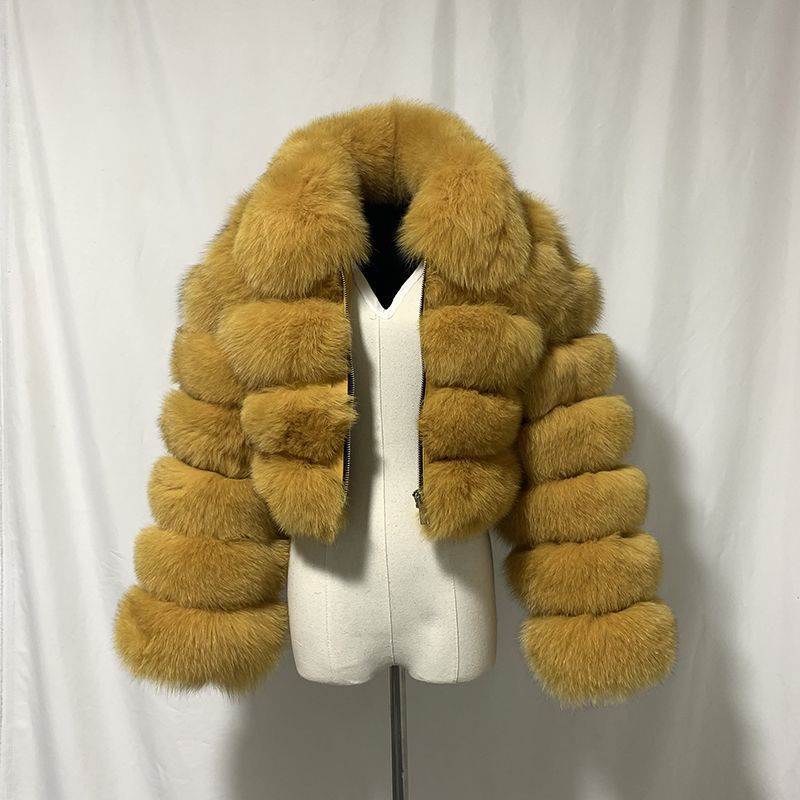 Women's sleeves imitation fur coat women's autumn and winter warm coat plush coat trendy_voghion.com