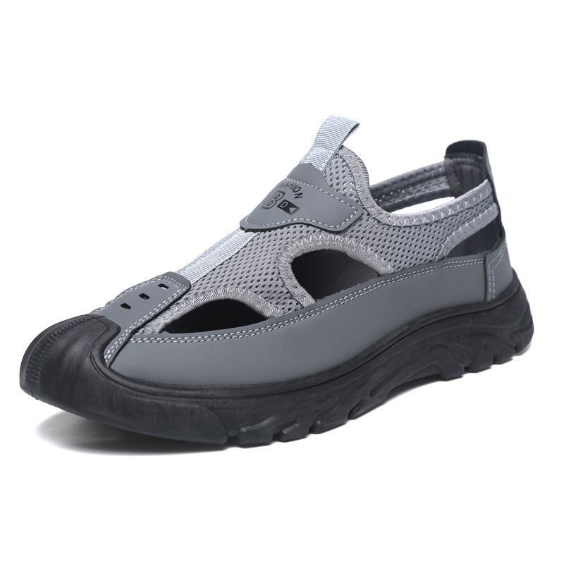 Sandali estivi traspiranti da uomo con punta, scarpe traforate, scarpe sportive antiscivolo e casual in rete cava per esterni_voghion.com