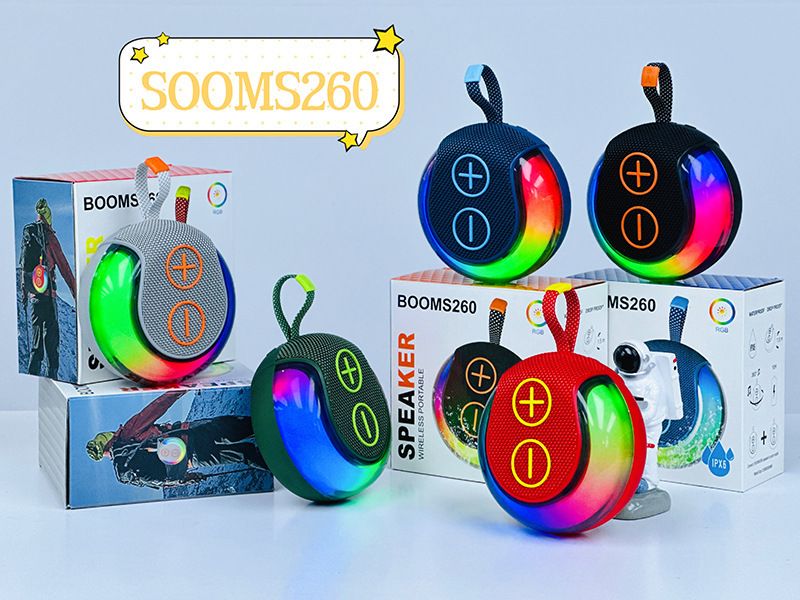 Handheld portable outdoor mini home RGB light effect subwoofer card insertion Bluetooth small speaker boom 260_voghion.com