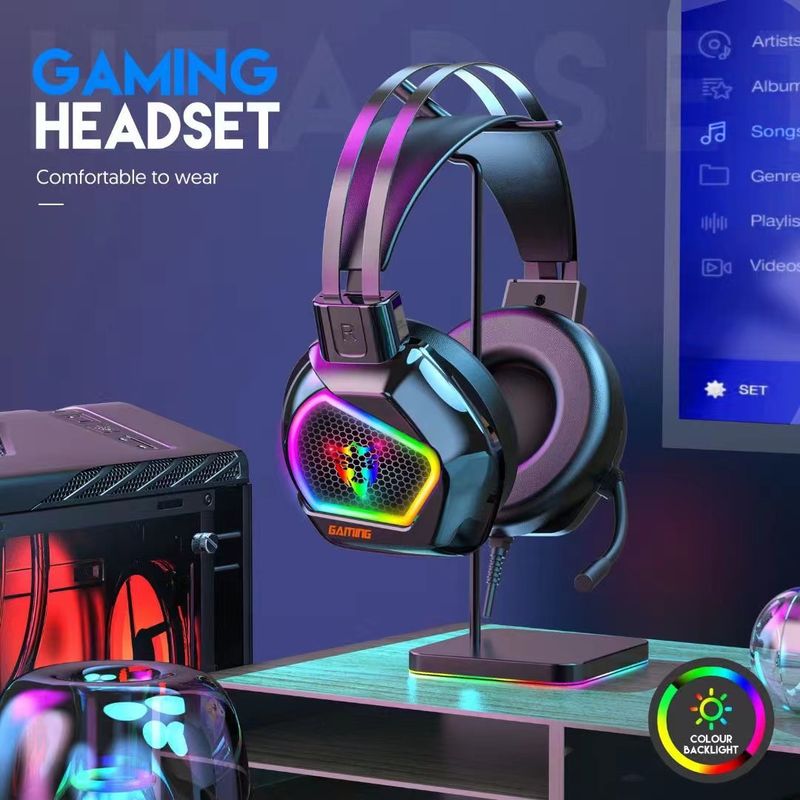 G601 Gaming-oortelefoons Internetcafé gaming USB-headset voor pc-computer Gaming-headset_voghion.com