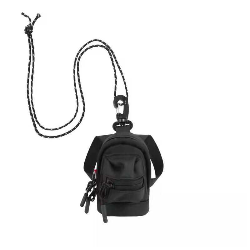 Nova mini bolsa para fone de ouvido com zíper, estilosa e compacta, criativa e moderna, com personalidade da marca YKK_voghion.com