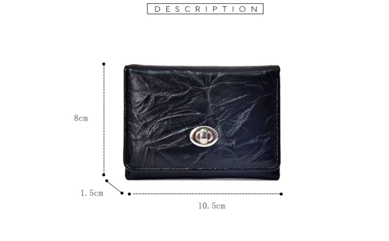 Super popular wrinkle tri fold women's wallet ins Korean version of simple cover buckle coin purse_voghion.com