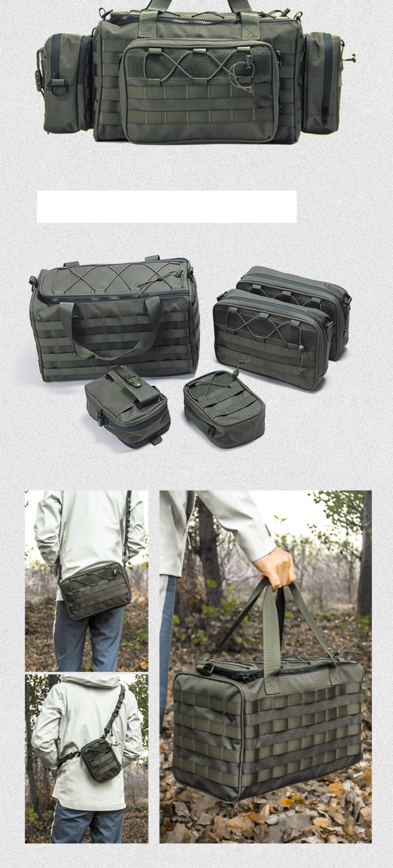 Borsa portaoggetti modulare, pacchetto di espansione tattico, ventilatore militare tattico, borsa portaoggetti Edc, kit multifunzionale da campeggio_voghion.com