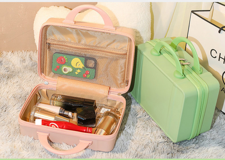 Gepäck 14 "Make-up-Koffer Hohes Erscheinungsbild Mit Geschenk-Hochzeitskoffer Bonbonfarbener Vintage-Koffer Mini-Koffer_voghion.com