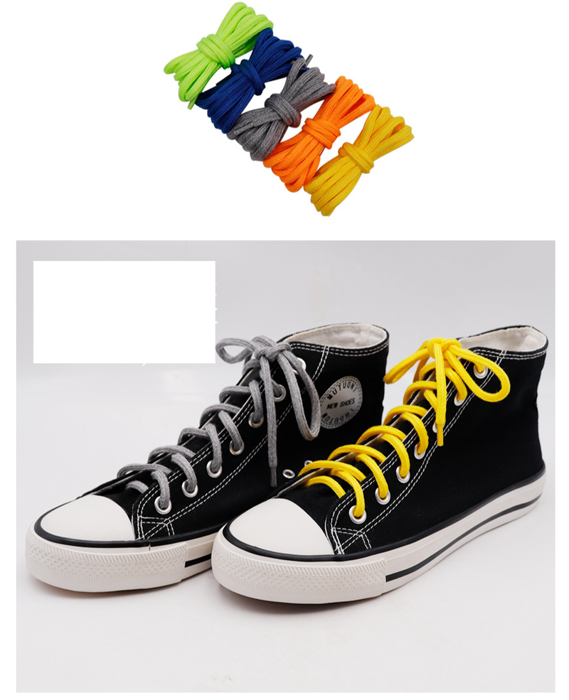 Shoelaces 4.5mm Polyester Cotton Square Shoelaces Suitable For 1970s Canvas Shoes, Sneakers, Casual Shoes Decorative Ropes_voghion.com