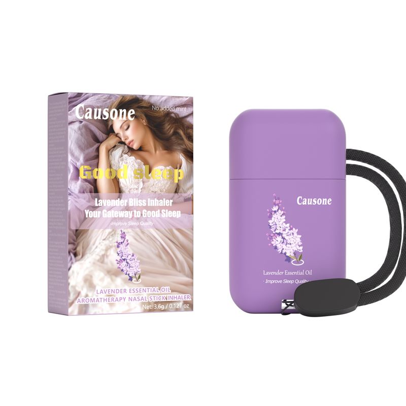 CAUSONE OLEJEK ETERYCZNY LAWENDOWY AROMATERAPIA INHALACYJNY DO NOSA 1,8 ml*2, inhalator Lavender Bliss Twoja brama do dobrego snu_voghion.com