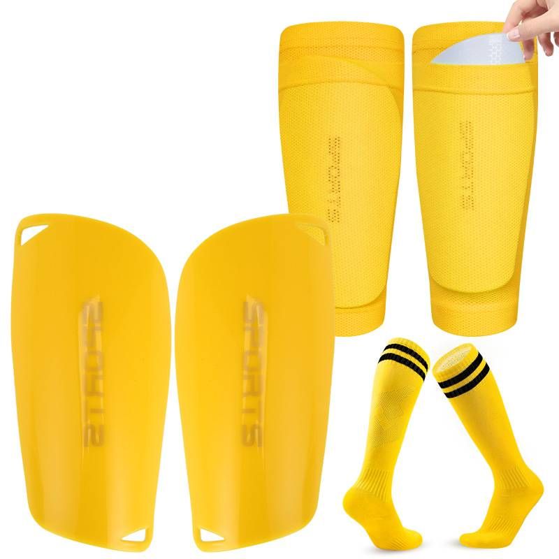 Premium Soccer Shin Guard Set With Knee-High Socks – 3-Piece Football Leg Protection For Men, Women & Kids – Lightweight PU Shin Pads_voghion.com