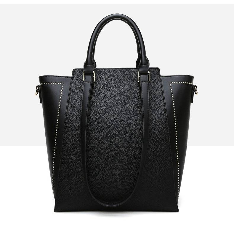 LEMON KOKO Large Tote Bag For Women, Stylish & Spacious PU Handbag With Detachable Strap, Multiple Pockets For Work, Travel & Daily Commute (Black)_voghion.com
