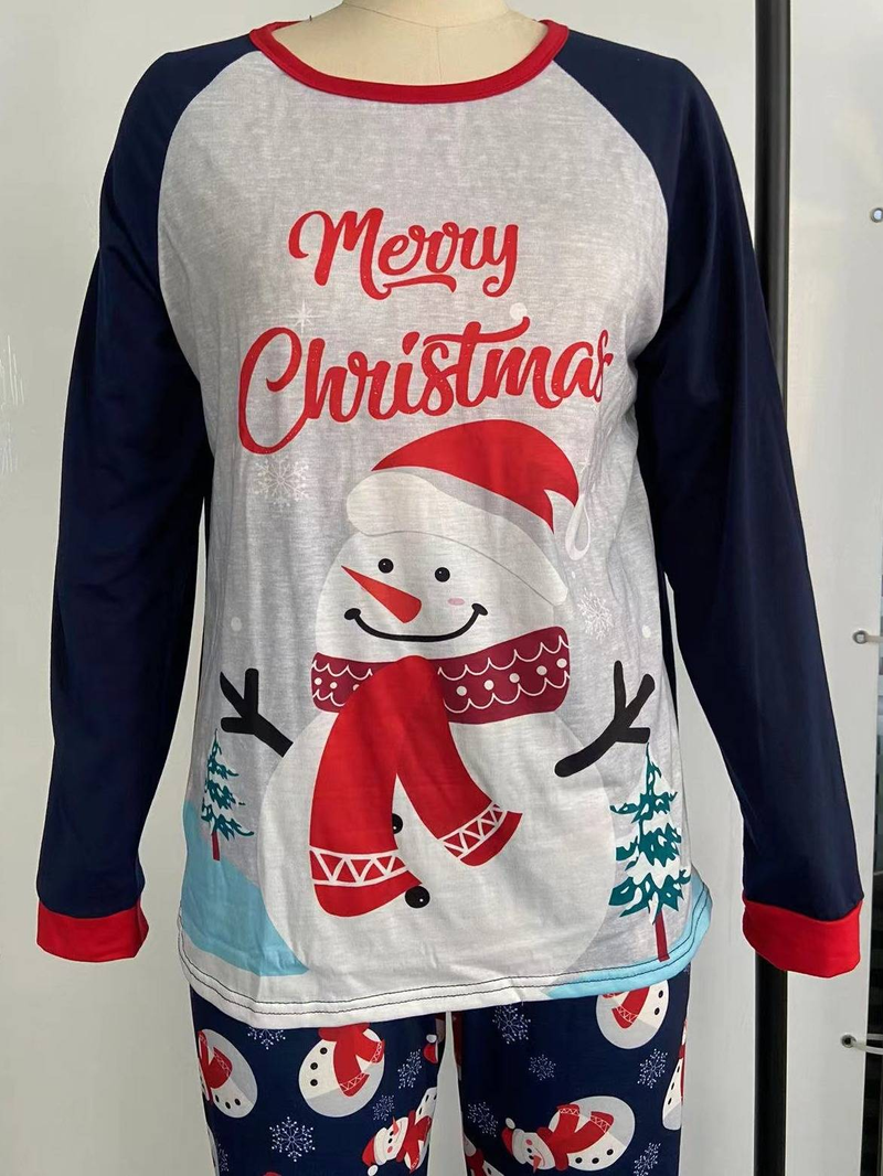 Christmas Family Matching Pajama Set – Soft Polyester Sleepwear For Adults & Kids (S-3XL, Toddler 3-24M, Unisex Holiday Print)_voghion.com