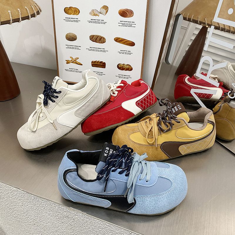 Gu Yun Spring Outing ~ 2025 Spring New Thick Soled Dexun Shoes Women's Genuine Leather Soft Soled Forrest Gump Shoes Casual Shoes_voghion.com