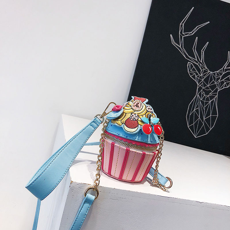 Autumn and winter new fashion lady personality creative net red ice cream cartoon cute chain crossbody bag_voghion.com