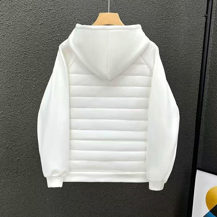 Embroidery Bear Hooded Jacket - Thick Cotton Down Coat For Men, Warm Winter & Autumn Outerwear With Detachable Hood_voghion.com