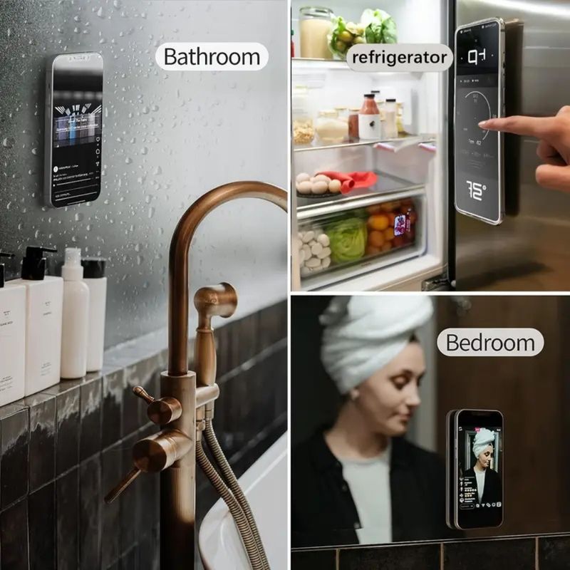 Square Double-sided Silicone Phone Suction Sucker Pad Bracket, Non-slip Suction Force, Silicone Mobile Phone Back Sticker Suction_voghion.com