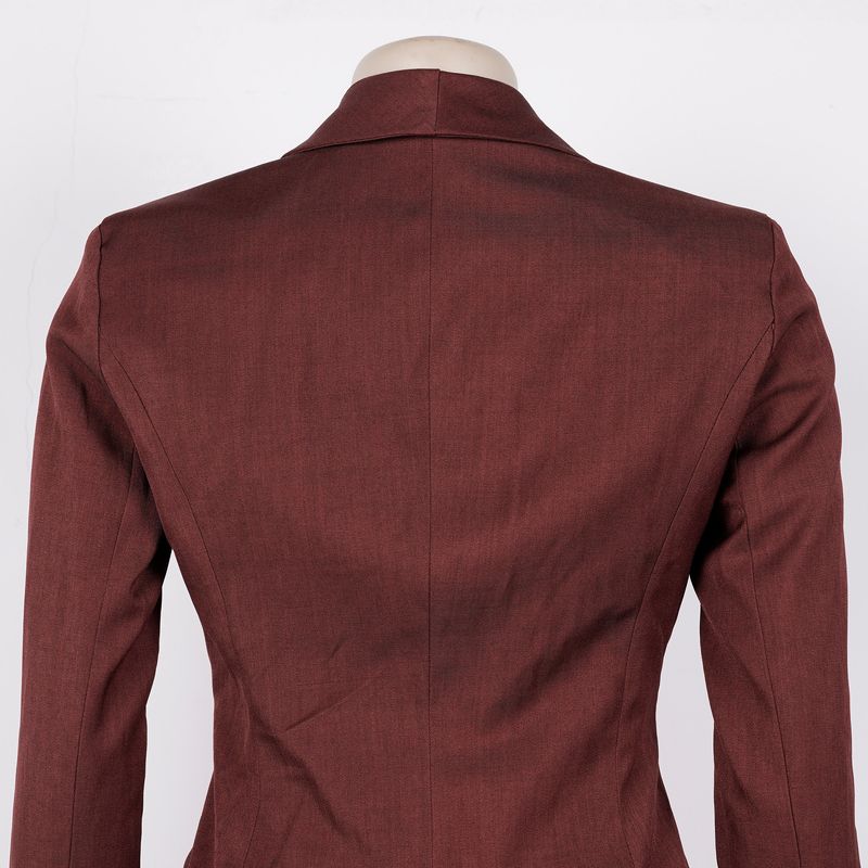 Elegantes Büroanzug-Set für Damen – Slim-Fit-Blazer und Hose mit hoher Taille für den beruflichen Weg zur Arbeit (Marineblau, Weinrot, Blaugrün)_voghion.com