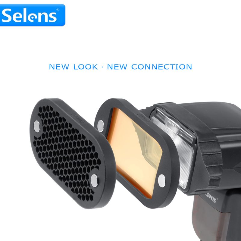 Selens 7 Farbfilter Wabengitter Lichtkugel Bounce Snoot Grip Beleuchtungsmodifikator mit Magnet für Blitz_voghion.com