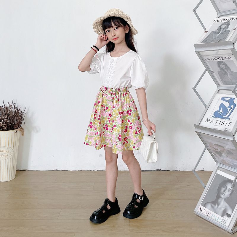 Mutter & Kinder Neue kinder Röcke Mädchen Kleine Blumen Röcke Baby Kleine Blumen Taille Röcke Kleider_voghion.com