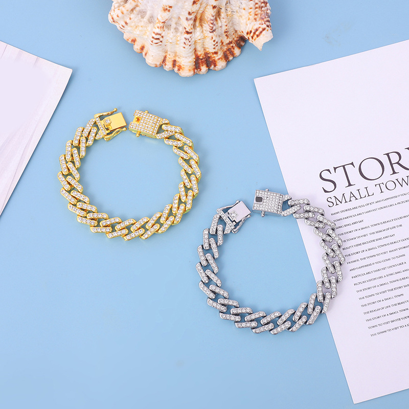 Hip Hop Full 13mm Cubaanse Voetenketting Heren- en Damesschoenen Ingebedde Diamant Modeaccessoires_voghion.com