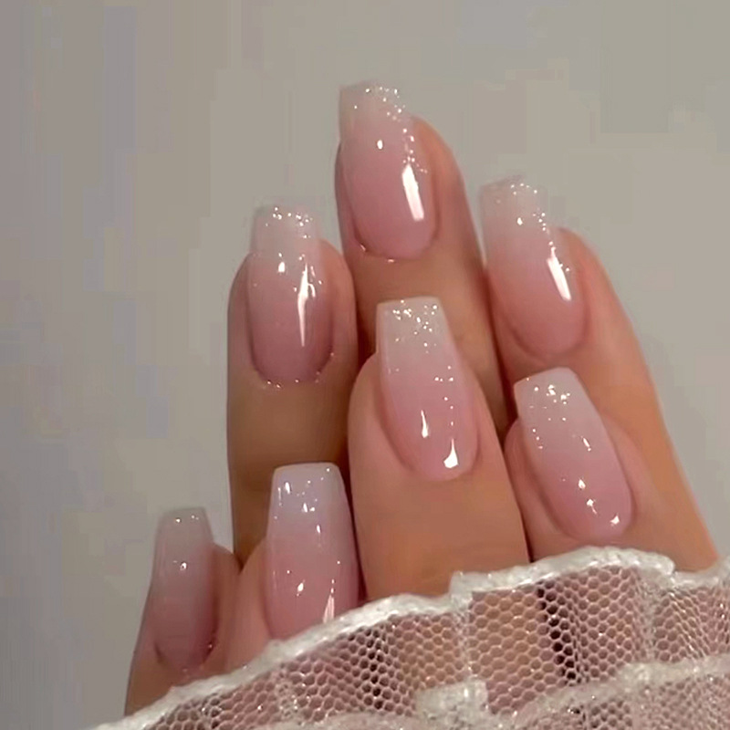 24 Stücke Falsche Einfache Nägel Mittellange Ballett Künstliche Nägel Rosa Mode Drücken Auf Nägel Volle Abdeckung Nagel Tipps Wearabl_voghion.com