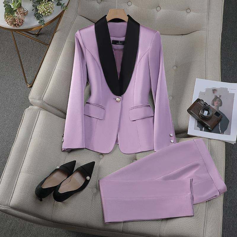 Vêtements pour femmes, costumes professionnels légers de luxe haut de gamme, veste de costume verte de style déesse de tempérament à la mode_voghion.com