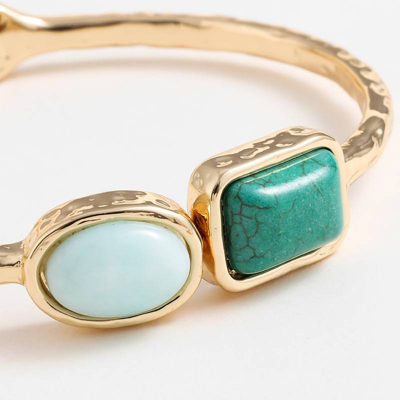 Antieke armband Modeontwerp populaire sieraden Turquoise tijgeroog steen retro armband_voghion.com