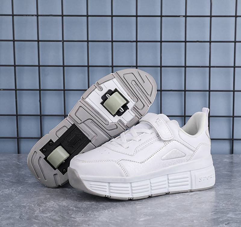 Kinder-Runaway-Schuhe Mädchen-Turnschuhe mit automatischer Riemenscheibe Jungen-Kinder-Mutter-Kind-Turnschuhe mit Rollen Erwachsene Doppelrad-Verformungs-Skates_voghion.com