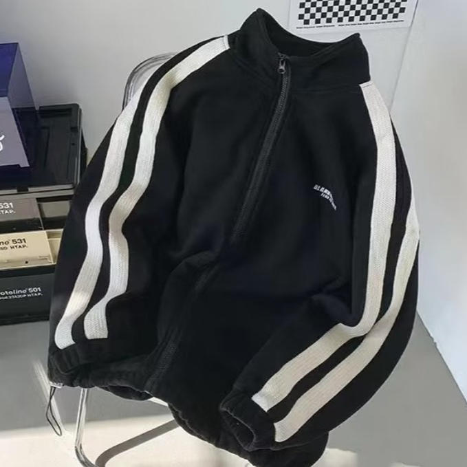 Herretøjsdragt Forår og efterår Løst trend Ins Sweater langærmede bukser Casual Student Sportswear Todelt jakkesæt til mænd_voghion.com