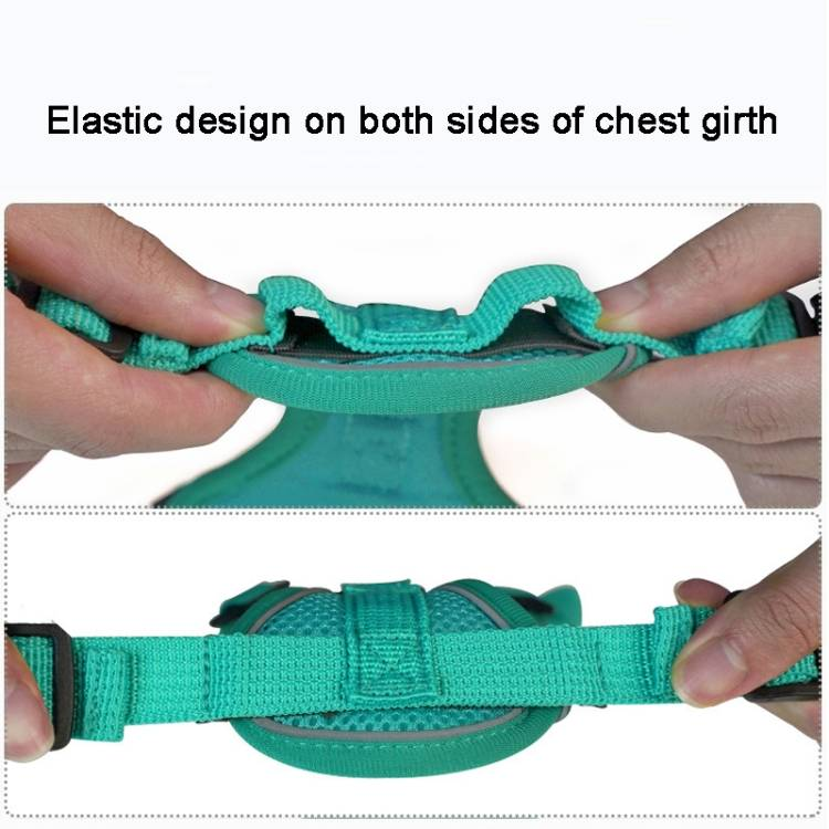 Ensemble harnais et gilet réfléchissant et respirant pour chien et chat_voghion.com