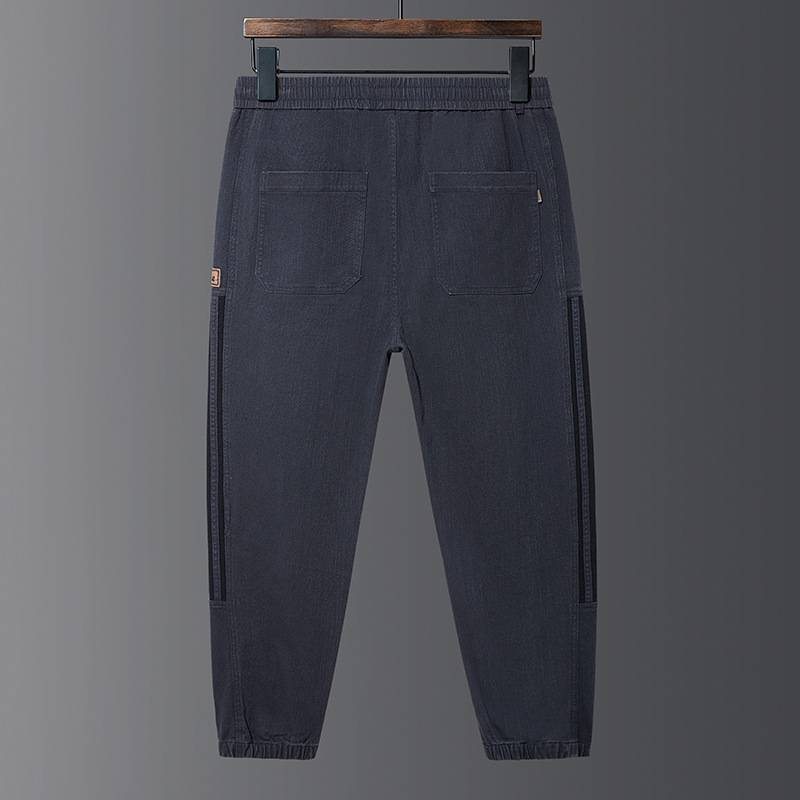 Men's Clothing Plus Size Stretch Jeans Loose All Match Pants Elastic Waist_voghion.com