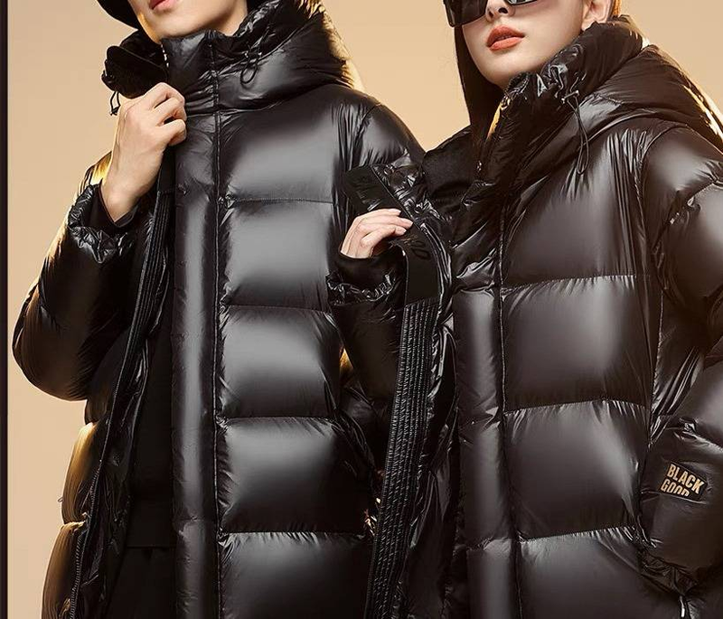 Men's Black & Gold Shiny Down Jacket – Ultra-Warm Puffer Coat For Extreme Cold Weather (Short/Mid-Length, S-3XL)_voghion.com