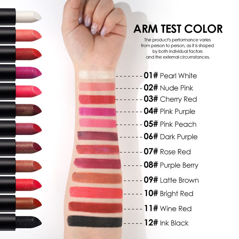 12-color Sparkling Starry Sky Diamond Lipstick, Finely Engraved Sparkling And Lustrous Lip Balm_voghion.com