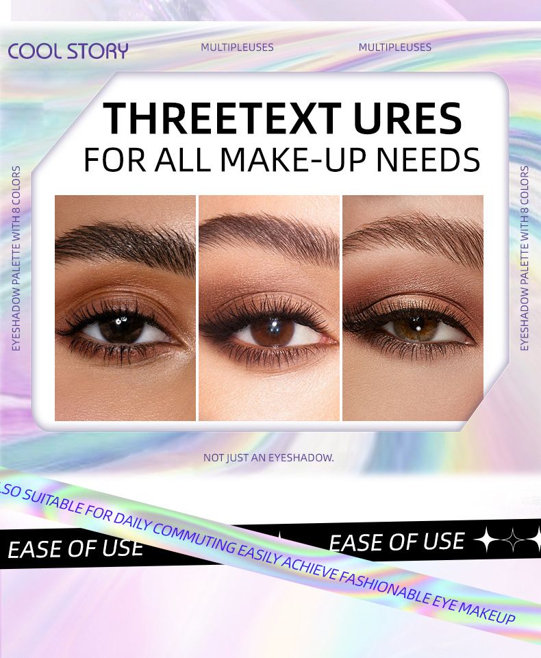 Coolstory 8-color Eye And Face Highlighter Eyeshadow Brightening And Concealing Multi-functional Makeup Palette_voghion.com