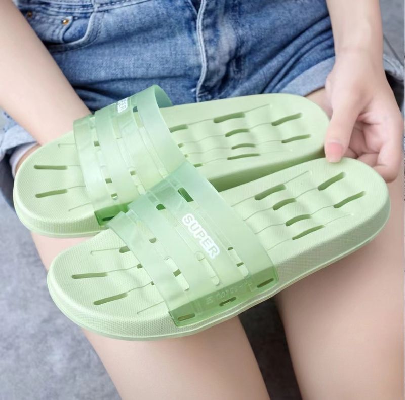 Smart Foot Light Magnetic Thick Sole Solid Color Bathroom Slippers_voghion.com