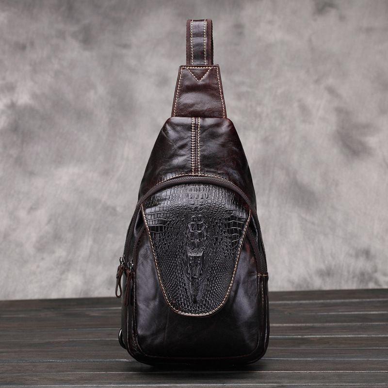 Mode Casual Umhängetasche Wachs Rindsleder Herren Tasche Vielseitig Täglich_voghion.com