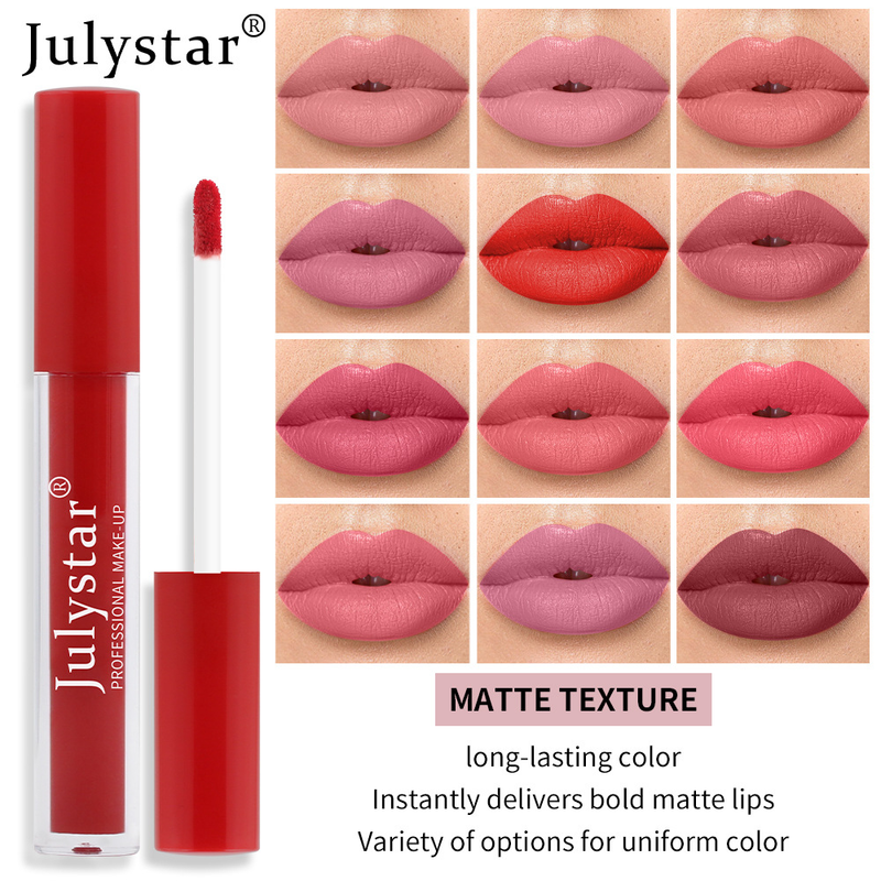 Makeup lipstick for women, long-lasting, fading, non stick to cups, bare color, matte finish, fine tube lip gloss_voghion.com