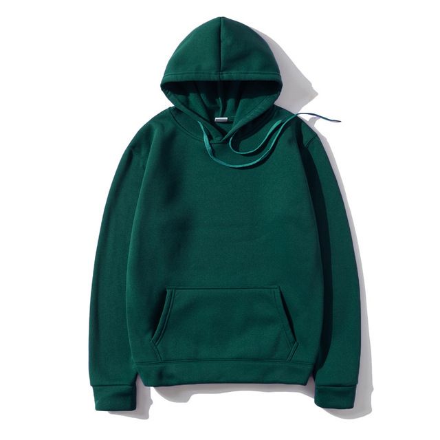Abbigliamento da uomo Felpa con cappuccio in felpa con cappuccio tinta unita pesante di grandi dimensioni _voghion.com