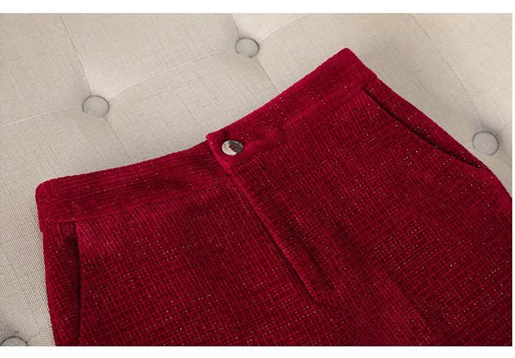 Ensemble tailleur en laine premium pour femme – Blazer et pantalon élégants pour le bureau et les occasions formelles (Kaki/Noir/Rouge, S-4XL)_voghion.com