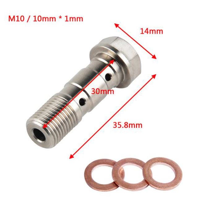 Manguera de freno trenzada de 300 mm a 2200 mm para embrague hidráulico M10 de 28 ° Banjo y tubo para motocicleta universal_voghion.com