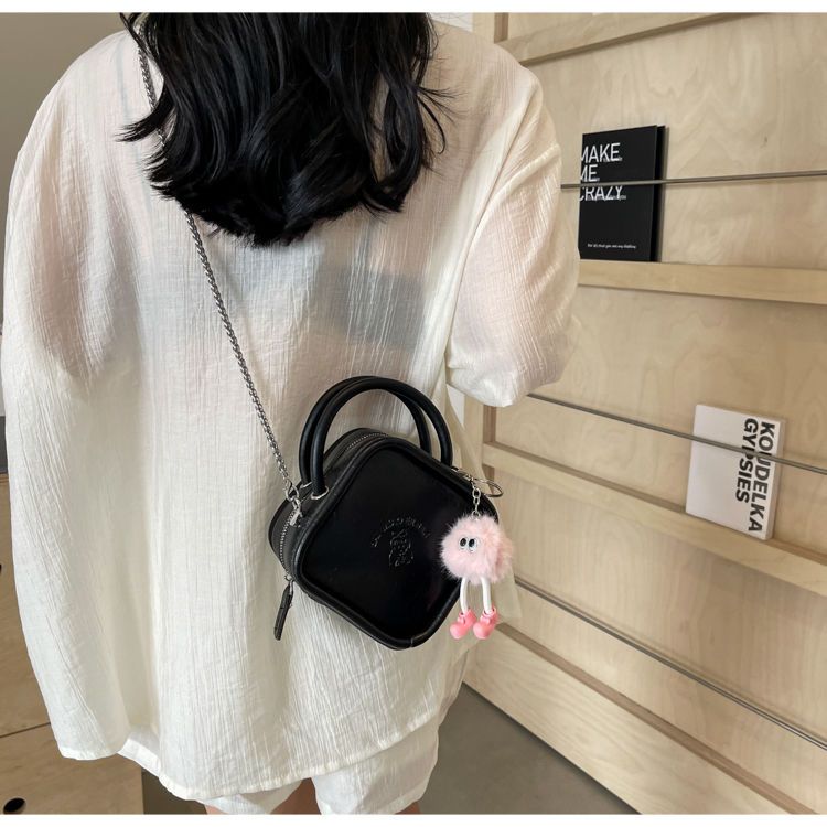 H7 borsa a tracolla con catena versatile e di alta qualità in argento da donna, mini borsa a mano, piccola borsa quadrata_voghion.com