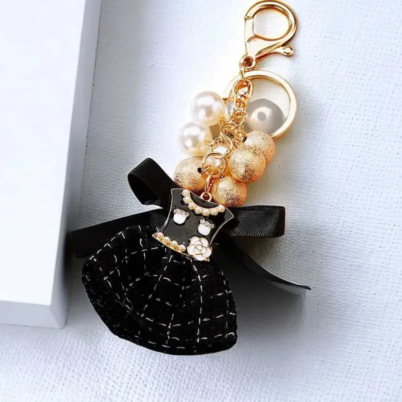 Bijou tendance de luxe, nœud papillon, perle, porte-clés pendentif mignon pour femme, cadeau créatif Y250418_voghion.com