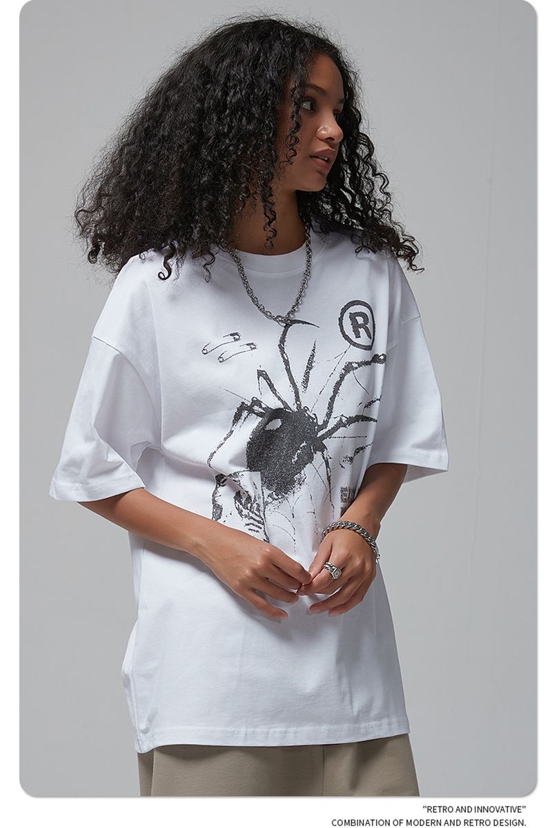 Lockeres bedrucktes Kurzarm-T-Shirt für Herren, amerikanischer Rundhalsausschnitt, Kurzarm-T_voghion.com