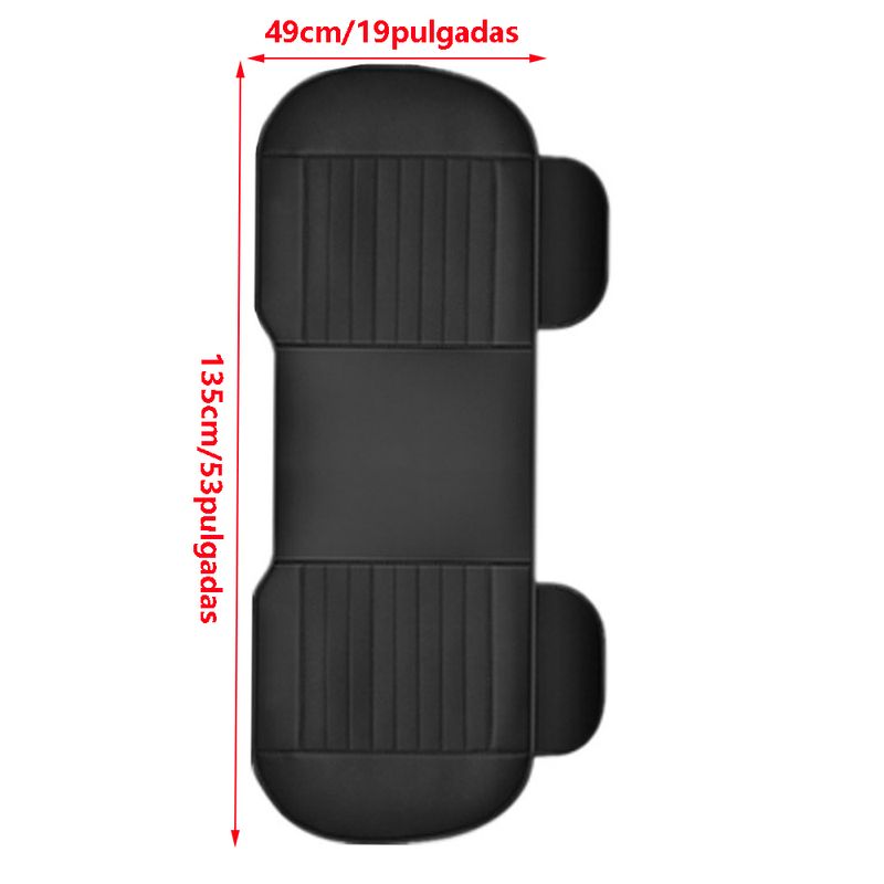 Cuscino posteriore universale in pelle PU, protezione per sedile, interno in spugna, tappetino nero, protezione traspirante per interni auto_voghion.com