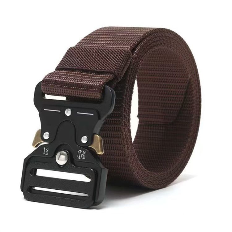 Cobra Pattern Nylon Buckle Personalized Woven Belt For Men Outdoor Special Forces_voghion.com